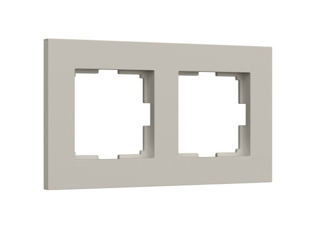 W0022917/ Рамка на 2 поста Slab (дымчатый софт) W0022917