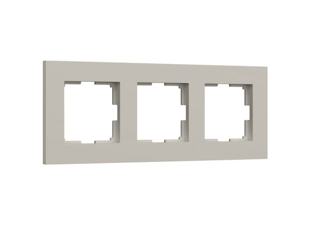W0032917/ Рамка на 3 поста Slab (дымчатый софт) W0032917