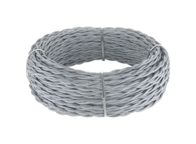 W6452315/ Ретро кабель витой 2х2,5 (серый) под заказ 20 м W6452315