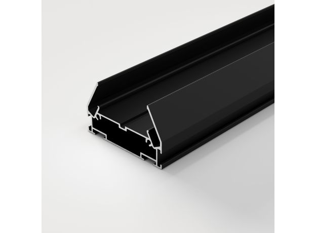 Basic System Алюминиевый профиль для монтажа в натяжной потолок однофазного шинопровода черный 2м 85234/00