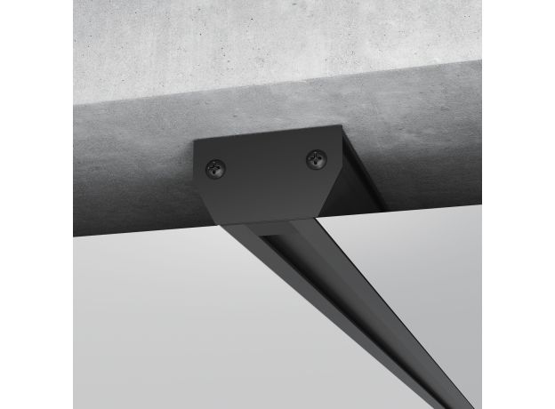 Basic System Алюминиевый профиль для монтажа в натяжной потолок однофазного шинопровода черный 2м 85234/00