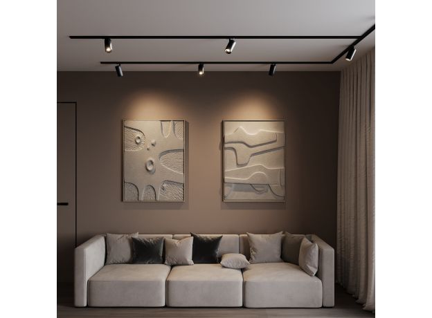 Basic System Comel Трековый поворотный светильник 18W 4200K черный однофазный 85211/01