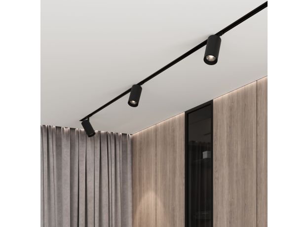 Basic System Comel Трековый поворотный светильник 18W 4200K черный однофазный 85211/01