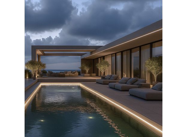 Лента светодиодная 480Led 14W IP68 4200K дневной белый, 5м COB 24V 480Led 14W IP68