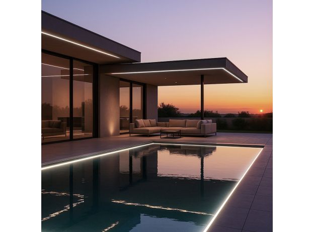 Лента светодиодная 480Led 14W IP68 6500K холодный белый, 5м COB 24V 480Led 14W IP68