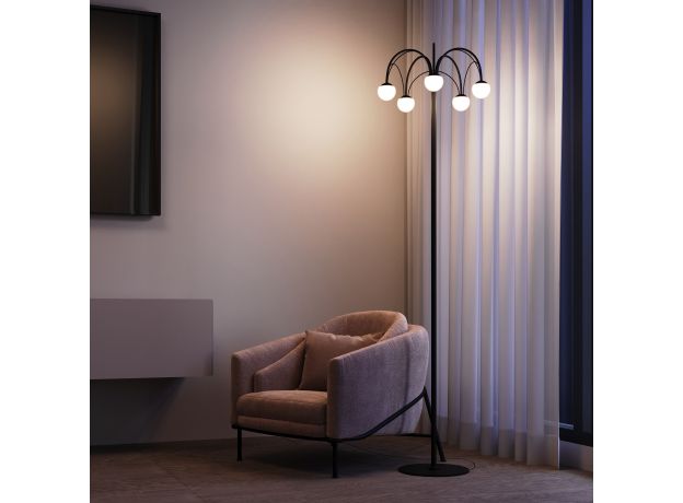 Напольный светодиодный светильник с регулировкой цветовой температуры Ragno 90194 черный