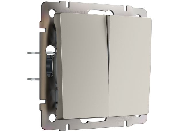 Перекрестный выключатель двухклавишный (дымчатый) W1223004