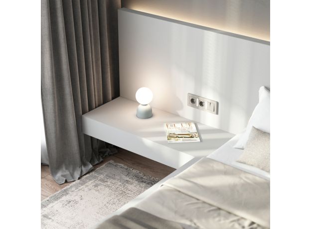 Перекрестный выключатель двухклавишный (дымчатый) W1223004