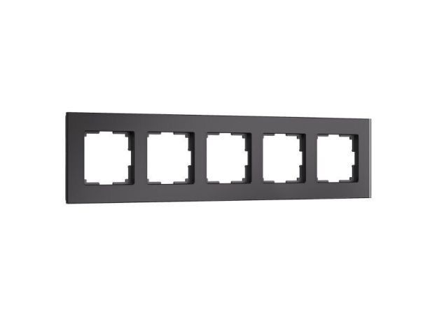 Рамка из стекла на 5 постов Senso черный soft-touch W0053108