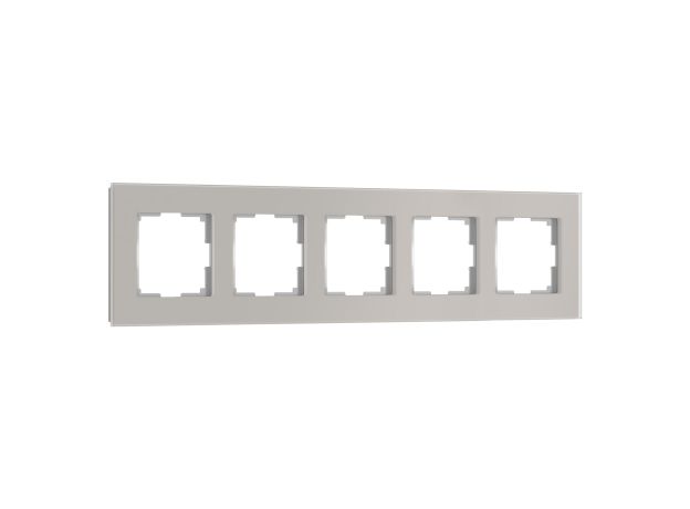 Рамка из стекла на 5 постов Senso дымчатый soft-touch W0053117