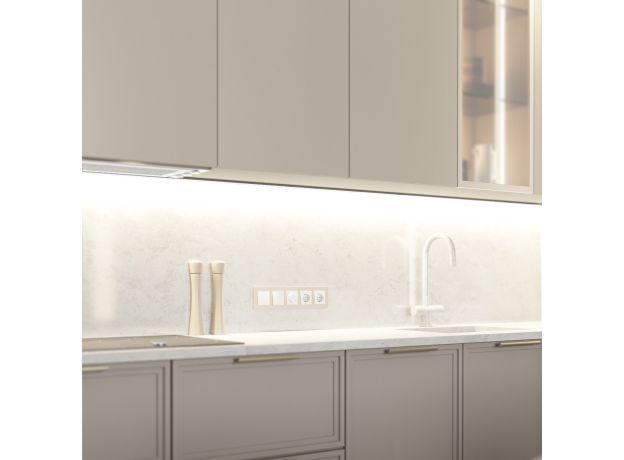 Рамка из стекла на 5 постов Senso шампань soft-touch W0053111