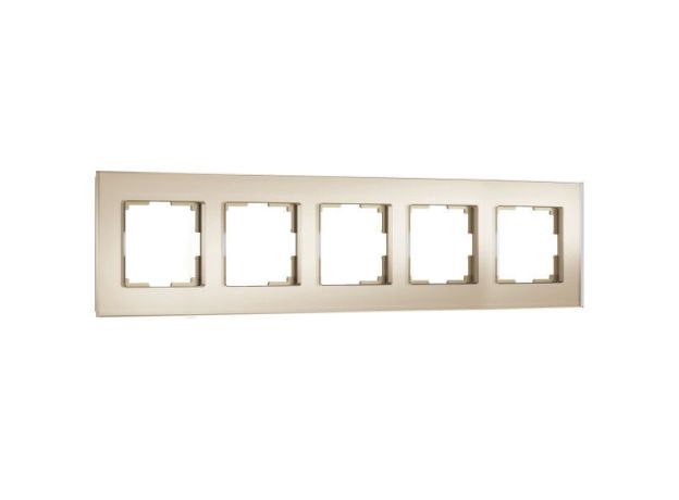 Рамка из стекла на 5 постов Senso шампань soft-touch W0053111