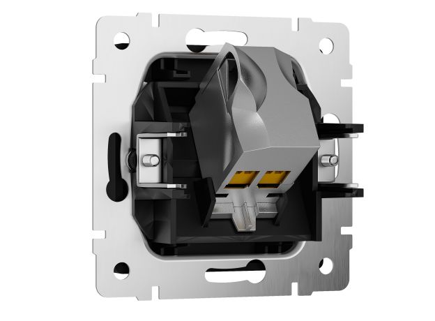 Розетка Ethernet RJ-45 cat. 6A экранированная (черный матовый) W5120108