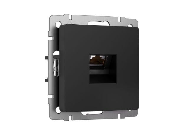 Розетка Ethernet RJ-45 cat. 6A экранированная (черный матовый) W5120108