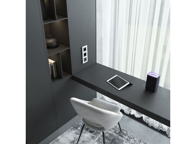 Розетка Ethernet RJ-45 cat. 6A экранированная (черный матовый) W5120108