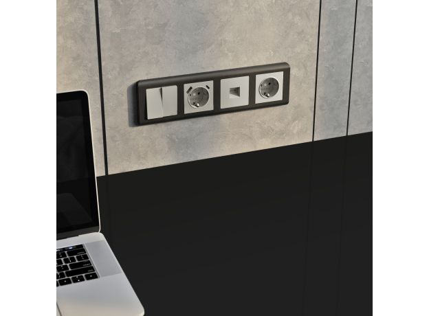 Розетка Ethernet RJ-45 (дымчатый) W1281004