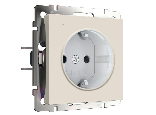 Розетка с подсветкой W (айвори матовый) W1171462