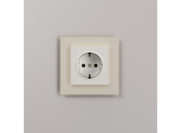 Розетка с подсветкой W (айвори матовый) W1171462