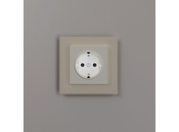 Розетка с подсветкой W (айвори матовый) W1171462