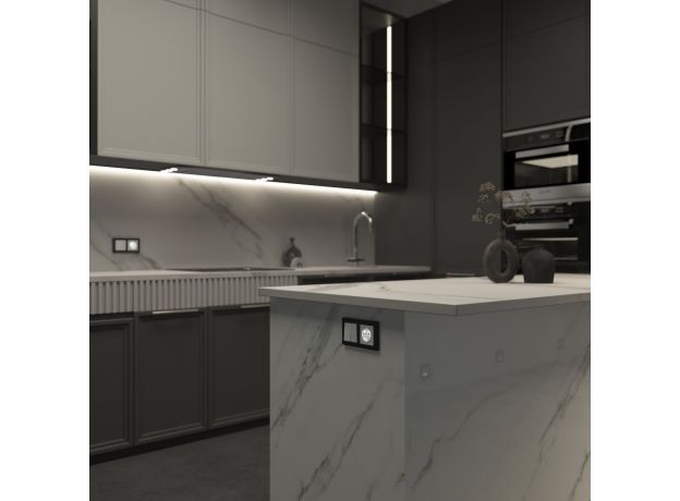 Розетка с подсветкой W (белый матовый) W1171461