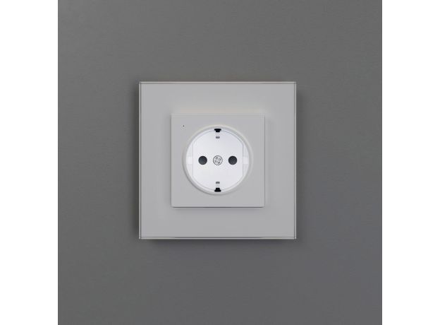 Розетка с подсветкой W (белый матовый) W1171461