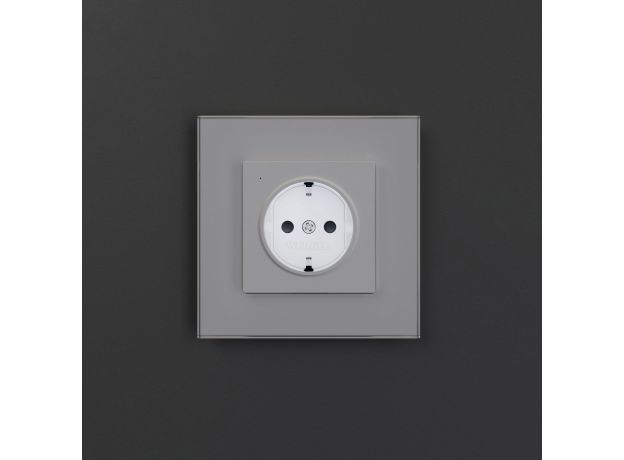 Розетка с подсветкой W (белый матовый) W1171461