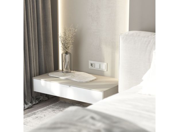 Розетка с заземлением, шторками и USB тип A+C (белый матовый) W1171761