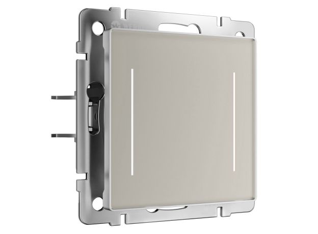 Сенсорный выключатель двухклавишный с подсветкой (дымчатый) W4522014