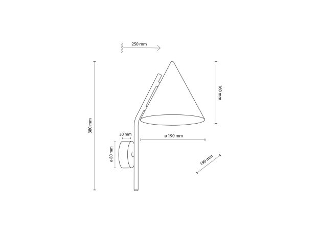 Светильник настенный 11088 CONO BROWN
