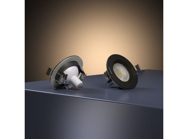 Светильник встраиваемый City GU10 черный IP44 25060/01