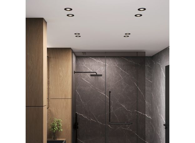 Светильник встраиваемый City GU10 черный IP44 25060/01