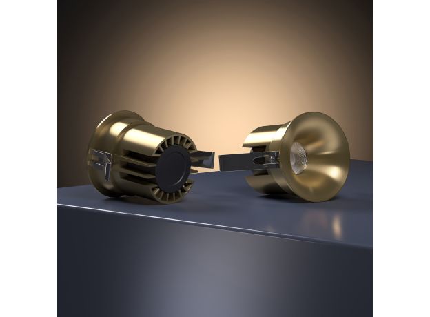 Светильник встраиваемый светодиодный Bliss 15W 4000K латунь 25070/LED