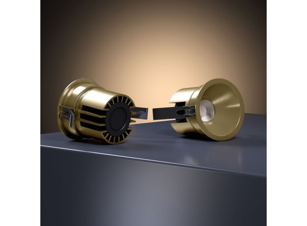 Светильник встраиваемый светодиодный Forte 15W 4000K латунь 25071/LED