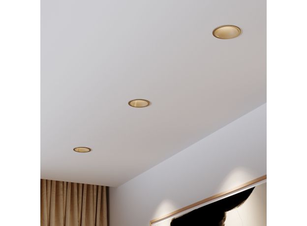 Светильник встраиваемый светодиодный Forte 15W 4000K латунь 25071/LED