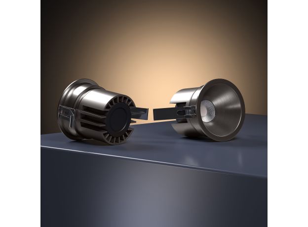 Светильник встраиваемый светодиодный Forte 15W 4000K титан 25071/LED