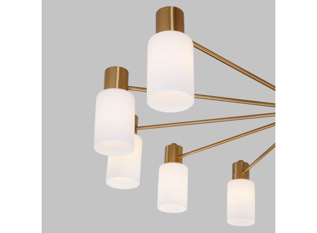 Умная потолочная люстра со стеклянными плафонами 70160/12 латунь