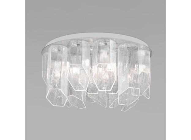 Умный потолочный светильник с плафонами из фактурного стекла 381/10