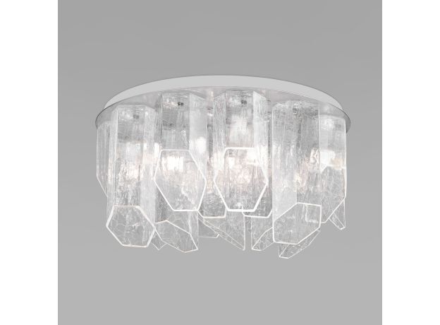 Умный потолочный светильник с плафонами из фактурного стекла 381/10