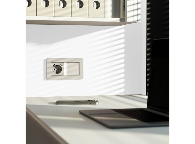 Умный сенсорный выключатель двухклавишный (дымчатый) W4523641