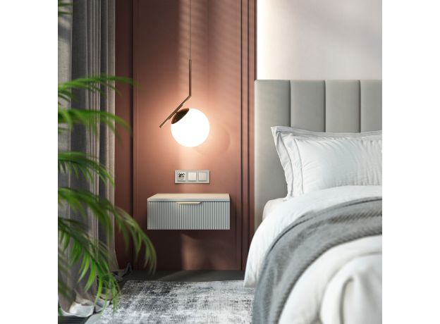 Умный сенсорный выключатель двухклавишный (дымчатый) W4523641