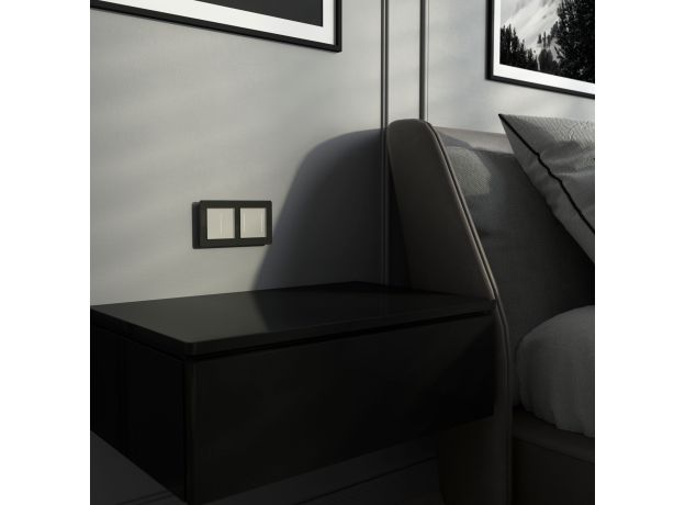 Умный сенсорный выключатель двухклавишный (дымчатый) W4523641