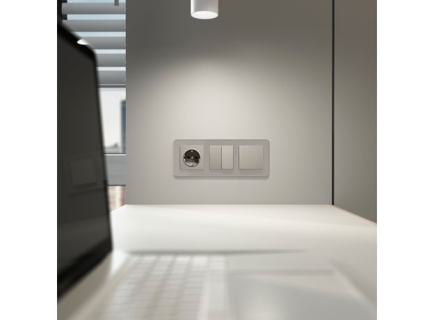 Выключатель одноклавишный проходной (дымчатый) W1212004