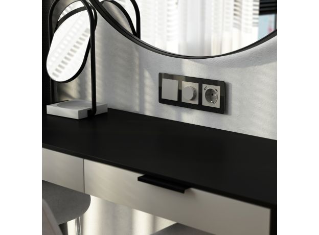 Выключатель одноклавишный проходной (дымчатый) W1212004