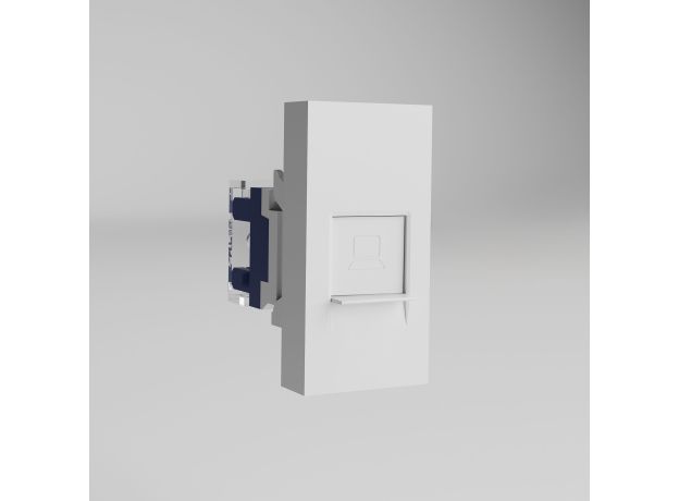 W1281101/ Модульная розетка Ethernet RJ-45 6 cat. 22,5*45 (белый) W1281101