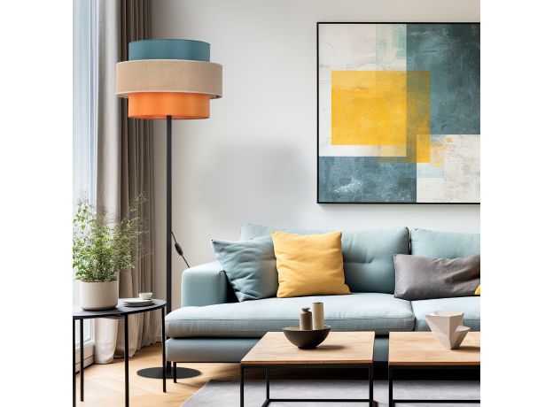 Напольный светильник с тканевым абажуром 6452 Trio