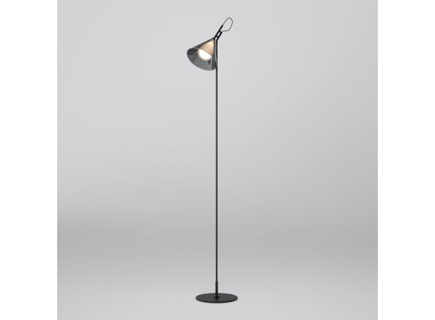 Напольный светильник со стеклянным плафоном 01187/1 черный