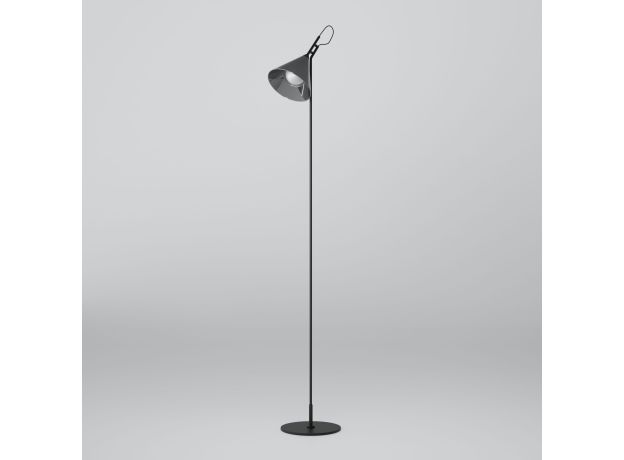 Напольный светильник со стеклянным плафоном 01187/1 черный