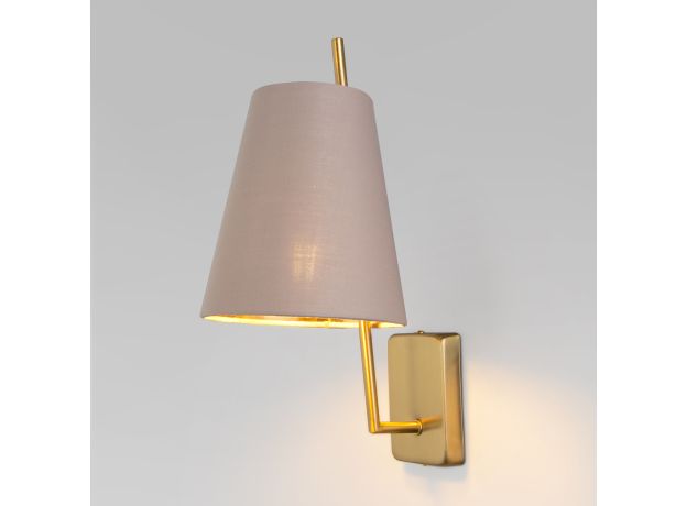 Настенный светильник с тканевым абажуром 60173/1 латунь