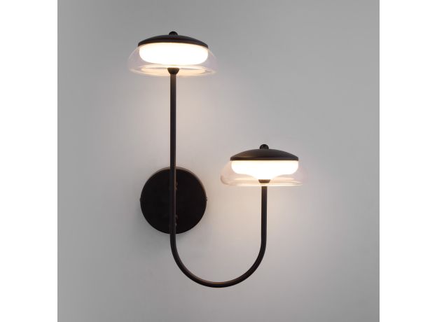 Настенный светильник со стеклянным плафоном 50388/2 LED черный