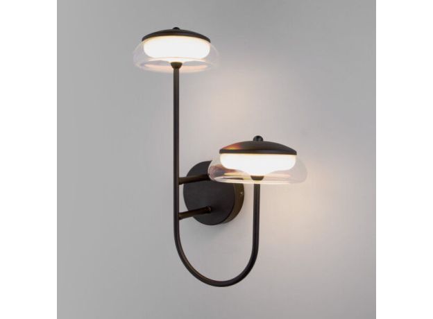 Настенный светильник со стеклянным плафоном 50388/2 LED черный